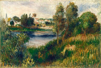 Landschaft bei Vétheuil von Pierre Auguste Renoir